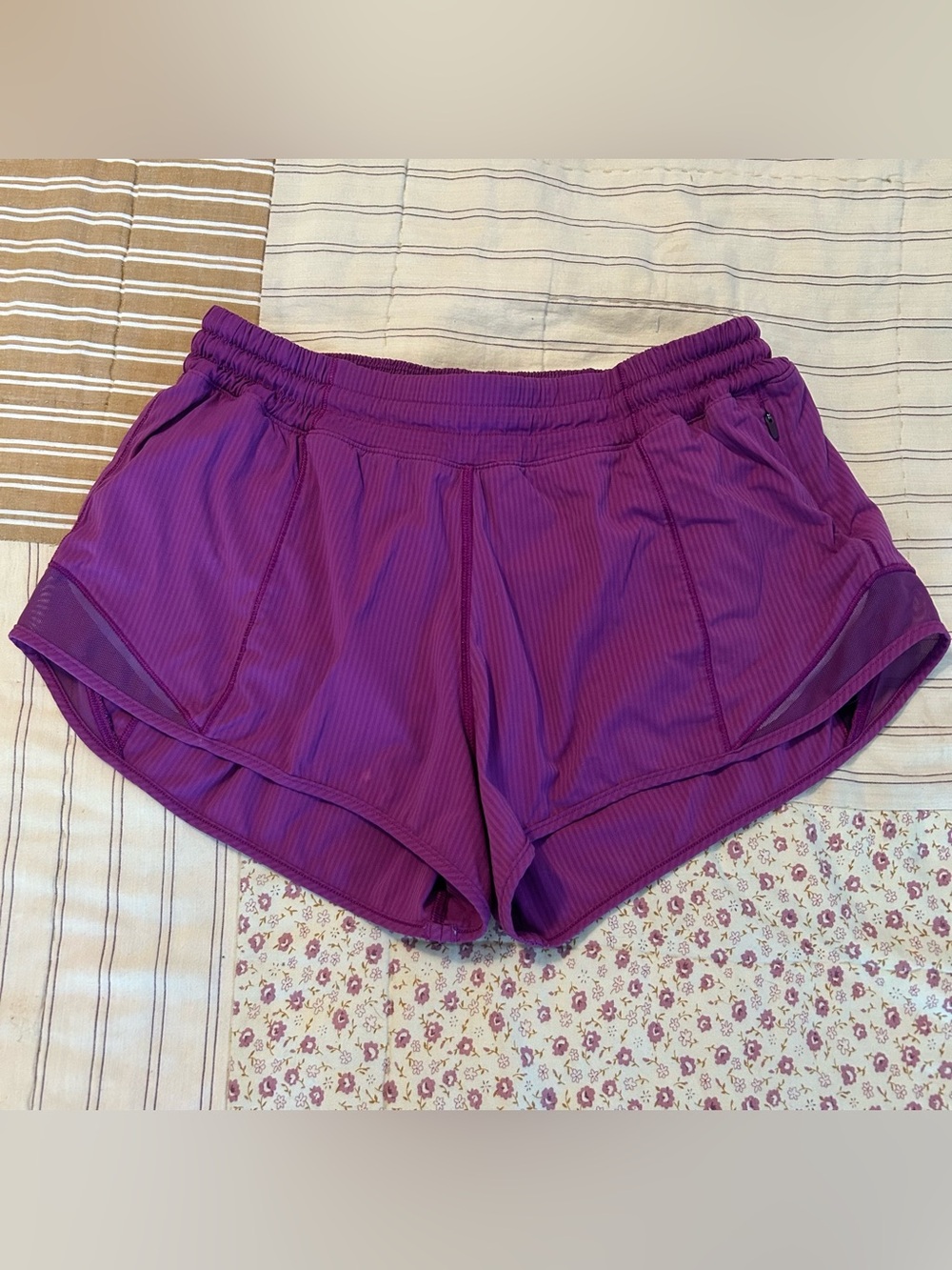 Purple Lululemon hotty hot shorts size 6